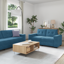 vidaXL Kanapé Szett 3 pcs Kék 221 x 80 x 80 cm Bársony