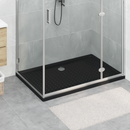 vidaXL Zuhany Alap Tálca Dots-szal 120 x 80 x 4 cm ABS Fekete