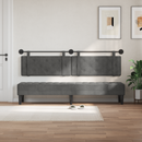 vidaXL Függesztett ágyfej Sötétszürke Bársony
