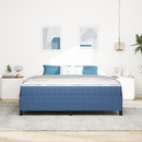 vidaXL Ágykeret matracmal Kék 180 x 200 cm szövet