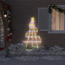 vidaXL LED Karácsonyfák talajráccsal 112 LED-del Sokszínű 182 cm Fém