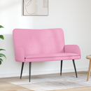 vidaXL Kétüléses Kanapé Rózsaszín 115 x 61 x 87 cm Szövet