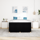 vidaXL Ágykeret matracmal Fekete 160 x 200 cm szövet