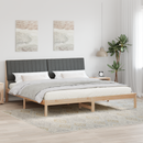 vidaXL Ágykeret fejtámlával Barna 200 x 200 cm Tömör fenyőfa
