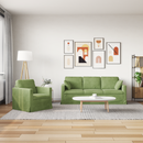 vidaXL Kanapé Szett 2 pcs Világos zöld 198 x 78 x 80 cm Bársony