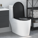 vidaXL WC ülőke Fekete 49 x 36 x 4 cm Duroplast