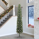 vidaXL Mű karácsonyfa 300 LED-del Zöld 300 cm PVC, acél és műanyag