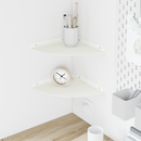 vidaXL Lebegő polc polcokkal tárolóval 2 pcs Fehér 24 x 24 x 2 cm