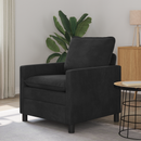 vidaXL Kanapé Fekete 76 x 81 x 87,5 cm Bársony