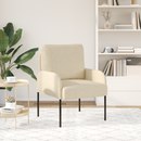 vidaXL Kanapék párnával 55cm Krém Furnér