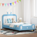 vidaXL Gyerekágy kerettel Kék 90 x 190 cm PU