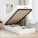 vidaXL Ágykeret matraccal Egyéb 2 pcs Fehér PVC