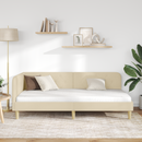 vidaXL Sarokágy keret Krém 100 x 200 cm szövet