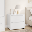 vidaXL Tárolószekrény Magas Fényű Fehér 60 x 48 x 57 cm Faanyag