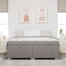 vidaXL Ágykeret matracmal Tópszínű 180 x 200 cm szövet