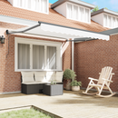 vidaXL Behúzható napellenző Fehér 300 x 250 x 165 cm Poliészter és fém