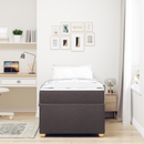 vidaXL Ágykeret matracmal Sötét Barna 80 x 200 cm szövet