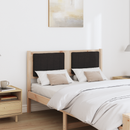 vidaXL Kárpitozott fejtámla fejtámlával Barna 120 cm Tömör fenyőfa