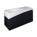 TMP SMYRNA 120 - FEKETE - fali fürdőszobabútor - Akrivit öntött műmárvány mosdóval - 120 x 48,5 cm