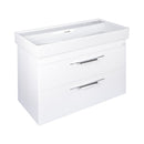TMP LUX 100D fali fürdőszobabútor - CeraStyle SHARP 37600 DUPLA csaplyukas mosdóval - 100 x 48 cm