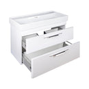 TMP LUX 100D fali fürdőszobabútor - CeraStyle SHARP 37600 DUPLA csaplyukas mosdóval - 100 x 48 cm