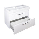 TMP LUX 100D fali fürdőszobabútor - CeraStyle SHARP 37600 DUPLA csaplyukas mosdóval - 100 x 48 cm