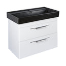 TMP LUX 100 fali fürdőszobabútor - CeraStyle SHARP FEKETE mosdóval - 100 x 48 cm
