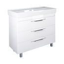 TMP TRIO 100D álló fürdőszobabútor - CeraStyle SHARP - 37600 DUPLA csaplyukas mosdóval - 100 x 48 cm
