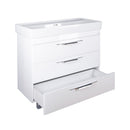 TMP TRIO 100D álló fürdőszobabútor - CeraStyle SHARP - 37600 DUPLA csaplyukas mosdóval - 100 x 48 cm