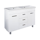 TMP FLAT 120 álló fürdőszobabútor - Sanovit ISIK 4120 DUPLA porcelán mosdóval - 120 x 44 cm