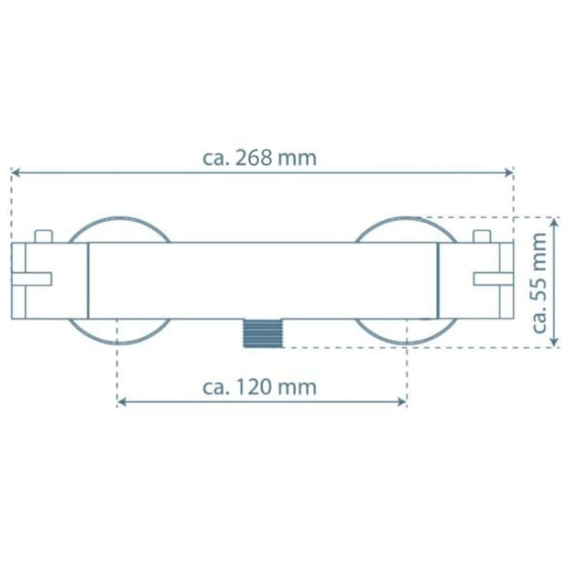 SCHÜTTE LONDON termosztátos zuhanycsaptelep 5,2 cm