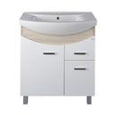 TMP ZX 75 - SONOMA - álló fürdőszobabútor - Sanovit ZENON - 6075 porcelán mosdóval - 75 x 50 cm