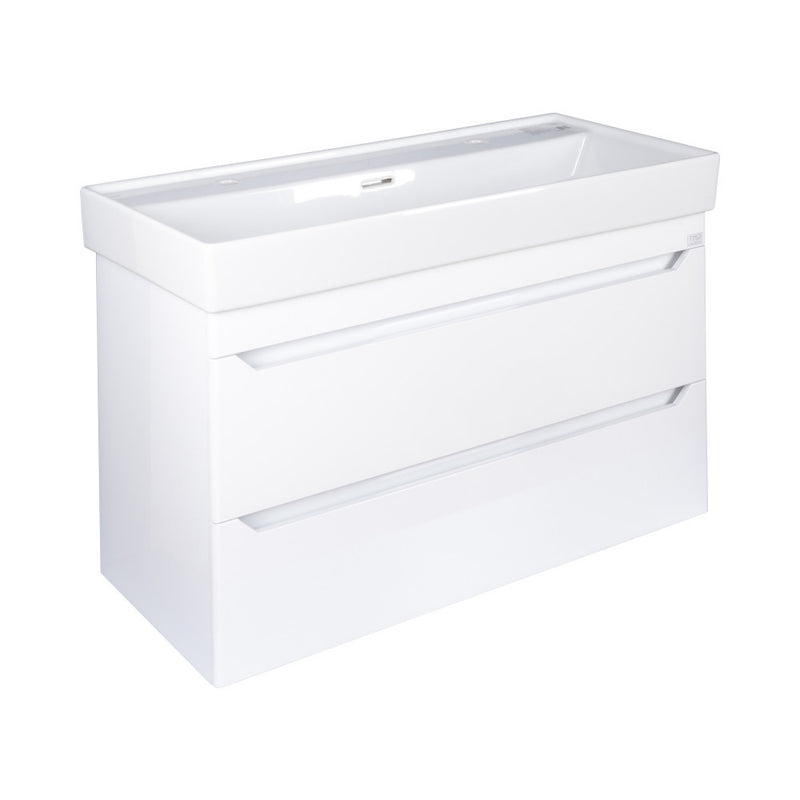 TMP SHARP 100 fali fürdőszobabútor - CeraStyle SHARP - 37600 DUPLA csaplyukas mosdóval - 100 x 48 cm
