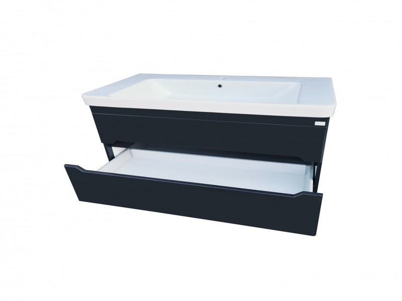 TMP SHARP 105 - FEKETE - fali fürdőszobabútor- Sanovit LUXURY 11105 mosdóval - 105 x 46 cm
