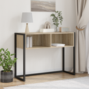 vidaXL Végasztal tárolóval Sonoma 100 x 36 x 75 cm Faanyag