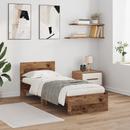 vidaXL Ágykeret LED -es lámpákkal Öreg fa 75 x 190 cm Faanyag