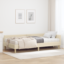 vidaXL Sarok Ágykeret Matraccal matracmal 2 pcs Krém szövet