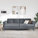 vidaXL Nappali Kanapé 3 pcs Sötétszürke 250 x 188 x 76 cm