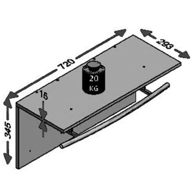 FMD homok-tölgy színű falra szerelhető fogas 72 x 29,3 x 34,5 cm