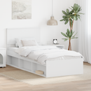 vidaXL Ágykeret fejtámlával Fehér 75 x 190 cm Faanyag