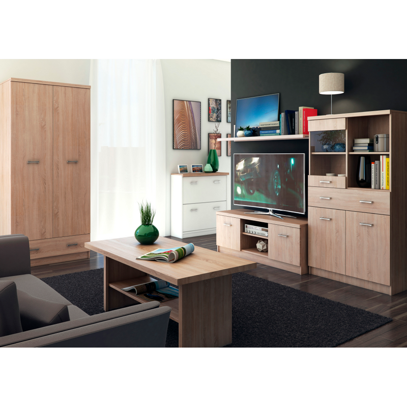 RTV asztal 2D, sonoma tölgy, TOPTY TYP 35
