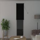 vidaXL Zsaluzia Fekete 213 x 60 cm 25 mm PVC