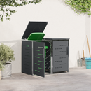 vidaXL Kerekes Hulladékgyűjtő Tárolás for 2 Bins 240L Antracitszürke