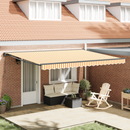 vidaXL Napernyő keret Sárga és Fehér 450 × 300 cm