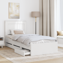 vidaXL Ágykeret fiókkal fejtámlával Fehér 75 x 190 cm Mérnöki Fa