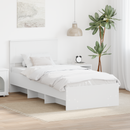 vidaXL Ágykeret fejtámlával Fehér 80 x 200 cm Faanyag