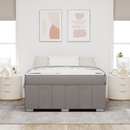 vidaXL Ágykeret matracmal Tópszínű 160 x 200 cm szövet