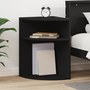vidaXL Végasztal Fekete 39,7 x 39,7 x 60 cm Faanyag