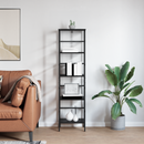 vidaXL Könyvespolc Fekete tölgy 40 x 29,5 x 149 cm Faanyag