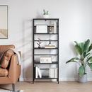 vidaXL Könyvespolc Fekete tölgy 60 x 29,5 x 149 cm Faanyag